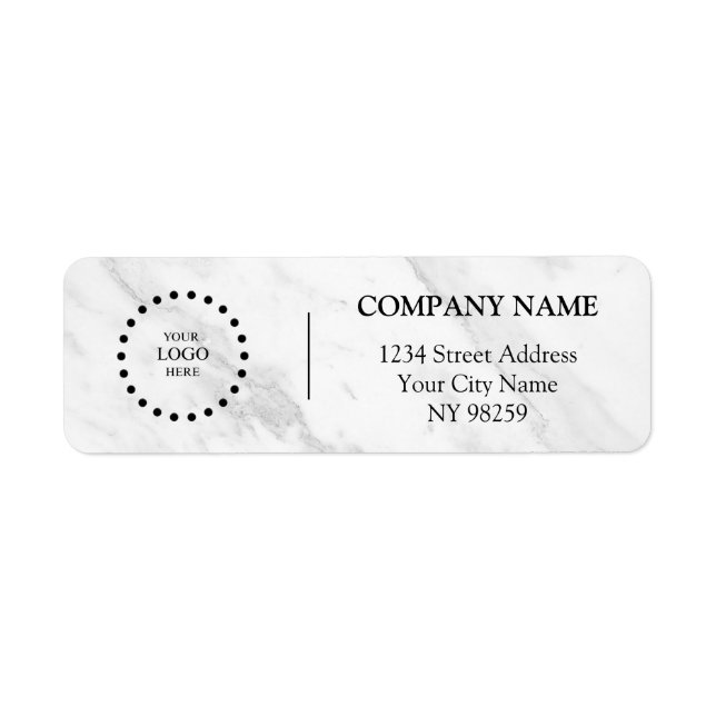 Business Logo Custom Return Address Label (Vorne)