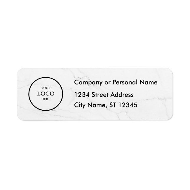 Business Logo Custom Return Address Label (Vorne)