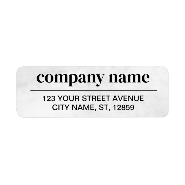 Business Logo Custom Return Address Label (Vorne)