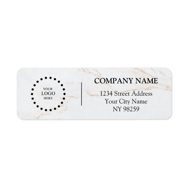 Business Logo Custom Return Address Label (Vorne)