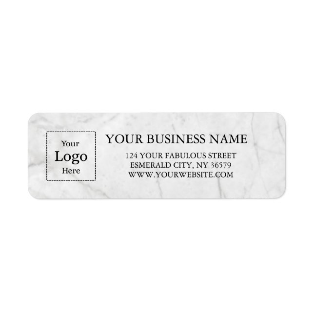Business Logo Custom Return Address Label (Vorne)