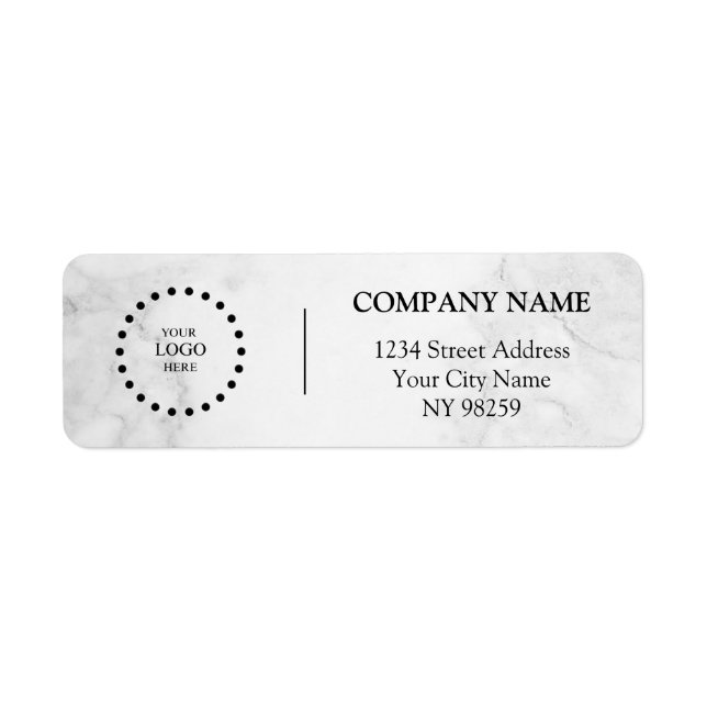 Business Logo Custom Return Address Label (Vorne)