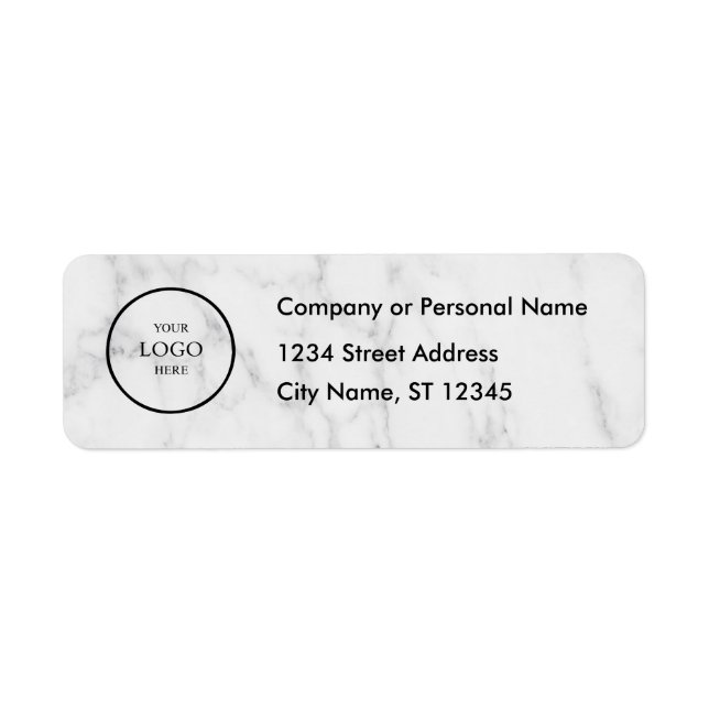 Business Logo Custom Return Address Label (Vorne)