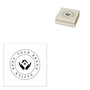 Business-Logo Einfache Briefmarke der Holzkunst Gummistempel