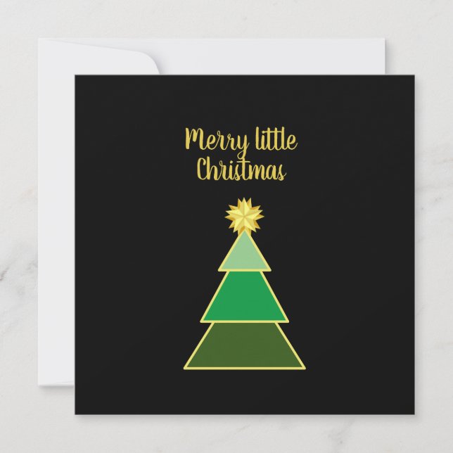 Business-Logo Frohe Weihnachten Gold Einfaches Pla Karte (Vorderseite)