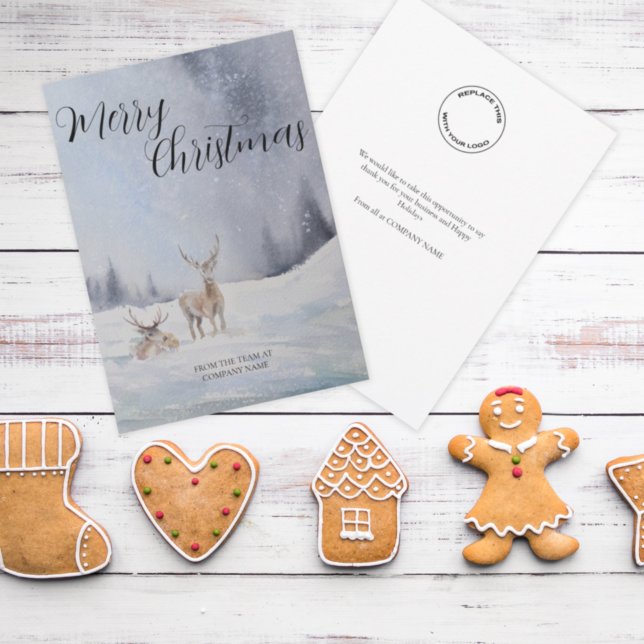 Business-Logo Frohe Weihnachten Winter Hirsche Sze (Von Creator hochgeladen)