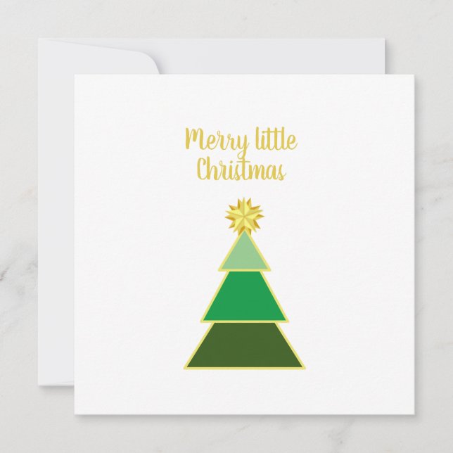 Business-Logo Frohe Weihnachtsbaum Einfache Straße Karte (Vorderseite)