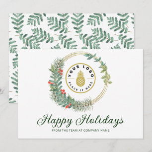 Business-Logo Glückwunsch Weihnachtsfeier Feiertagskarte