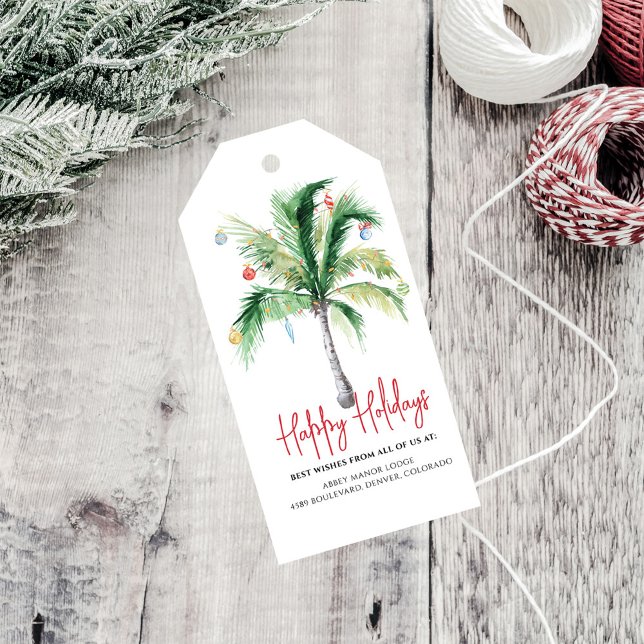 Business Logo Happy Holidays Company Geschenkanhänger (Von Creator hochgeladen)