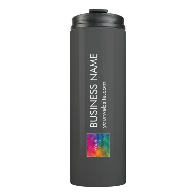 Business-Logo Moderne, einfache Vorlage Thermosbecher (Vorderseite)