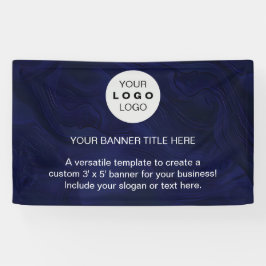 Business-Logo Navy Blue Beruflich 5" Banner