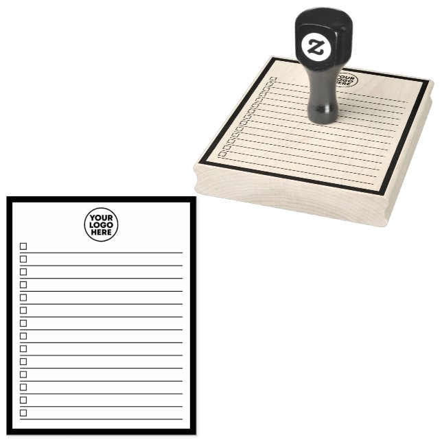 Business Logo Navy Blue To Do List Gummistempel (Stempel)