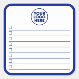 Business Logo Navy Blue To Do List Quadratischer Aufkleber