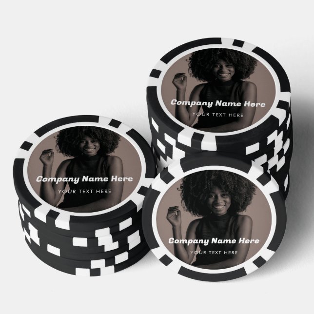 Business Logo Photo Company Promotional Corporate Pokerchips (Stapel)