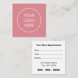 Business-Logo-Platz Rosa-Terminierungskarte Terminkarte