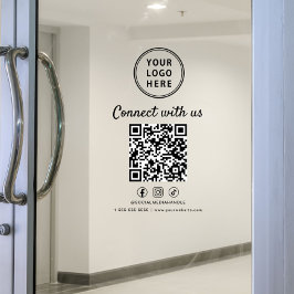 Business Logo QR Code Connect With Us Fensteraufkleber