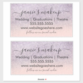 Business-Logo Social Media Beauty Imitate Glitzer Aufkleber