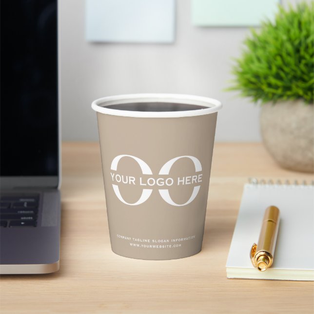 Business-Logo Stilvoll modern Beruflich Pappbecher (InSitu)