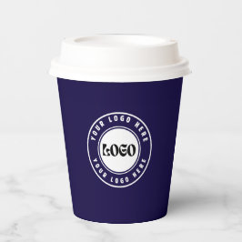 Business LOGO Stylish Blue Modern Beruflich Pappbecher