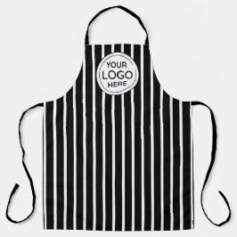 Business Logo Vertical White Stripes  Schürze