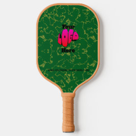 Business logo WEBSITE Green black Promotional Pickleball Schläger
