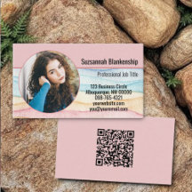 Business Marketing Custom Round Foto und QR Code