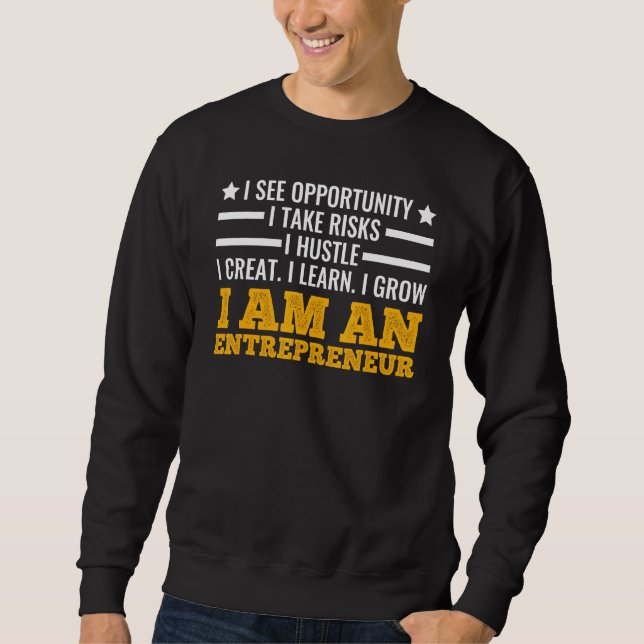 Business Mentality Create Learn Growth Unternehmer Sweatshirt (Vorderseite)