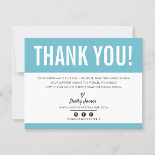 BUSINESS MERCI chic moderne jolie aqua LOGO
