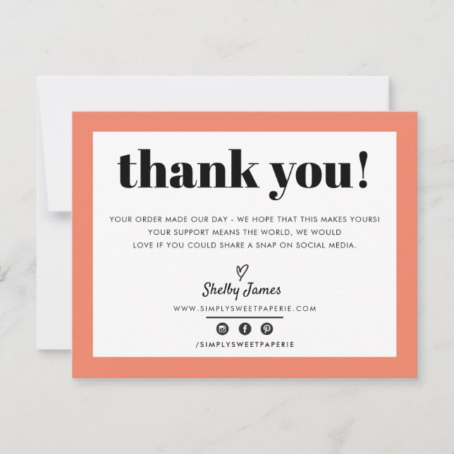 BUSINESS MERCI chic orange moderne LOGO (Devant)