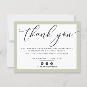 BUSINESS MERCI élégant sauge vert LOGO