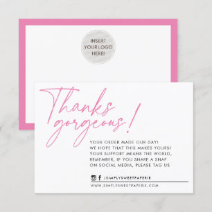 BUSINESS MERCI moderne bille rose