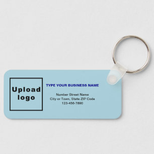 Business Minimal Information Light Blue Rectangle Schlüsselanhänger
