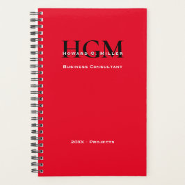 Business Modern Simple Monogramme Logo Rouge Noir