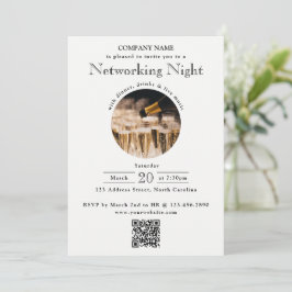 Business Networking Dinner Event Photo QR Code Einladung
