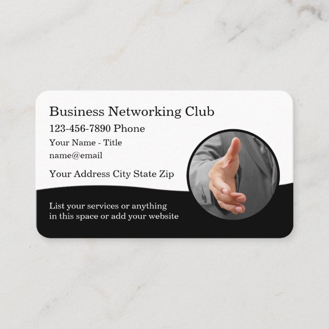 Business Networking und Marketing Business Cards Visitenkarte (Vorderseite)
