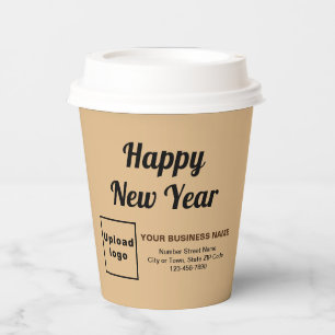 Business New Year Light Brown Paper Cup Pappbecher