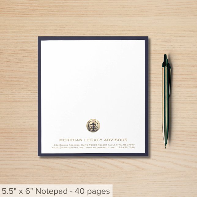 Business Notepad mit anpassbarem Logo Notizblock (Von Creator hochgeladen)