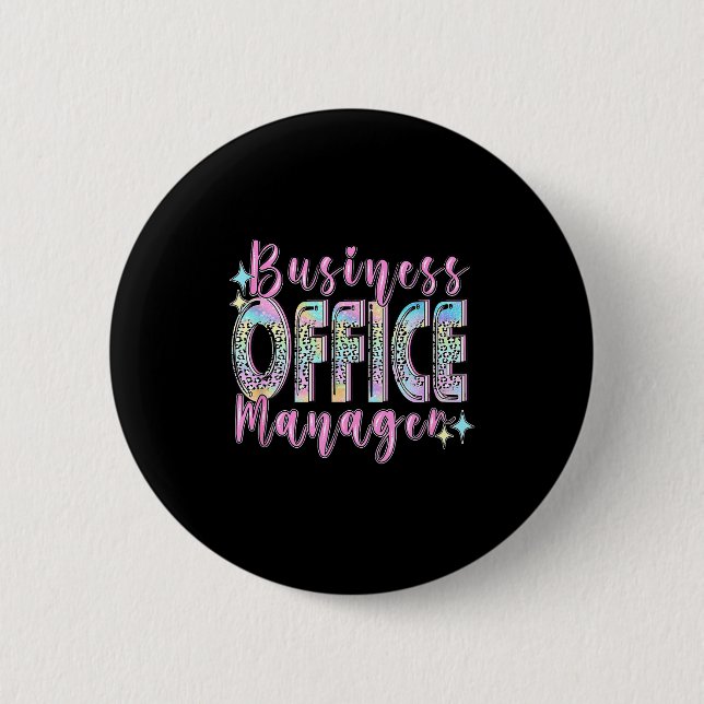 Business Office Manager Funny Front Teamwork Regio Button (Vorderseite)