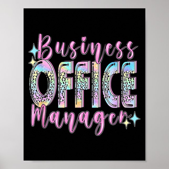 Business Office Manager Funny Front Teamwork Regio Poster (Vorne)