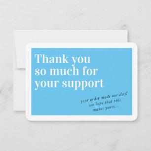 BUSINESS ORDER INSERT chic danke Ihnen Aqua Blue