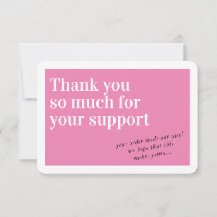 BUSINESS ORDER INSERT chic danke Ihnen pink