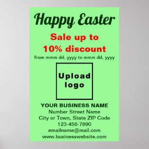 Business Osterurlaub Verkauf Light Green Poster