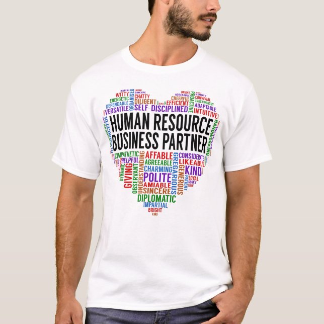 Business Partner für Humanressourcen - Herz T-Shirt (Vorderseite)