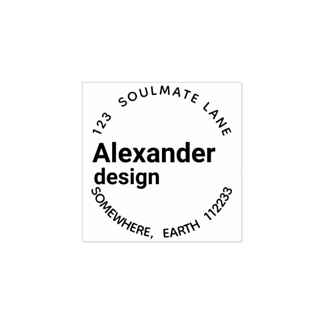 Business | Persönliche Gestaltung Gummistempel (Prägung)