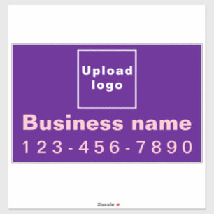 Business Phone auf Lila großen Rectangle Vinyl Aufkleber
