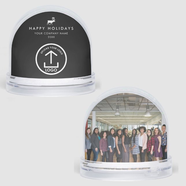 Business Photo Logo Christmas Reindeer Custom Gift (Business Photo Logo Christmas Reindeer Custom Gift Snow Globes)