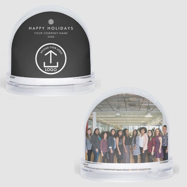 Business Photo Logo & Christmas Star Message Gift Schneekugeln (Business Photo Logo & Christmas Star Message Gift Snow Globes)