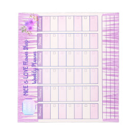 Business Pink Lila Weekly Planer Notepad Notizblock