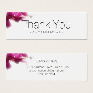 Business Pink Orchid Vielen Dank Einlegen Karte
