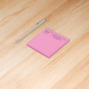 Business Pink Square Post Post-it Klebezettel